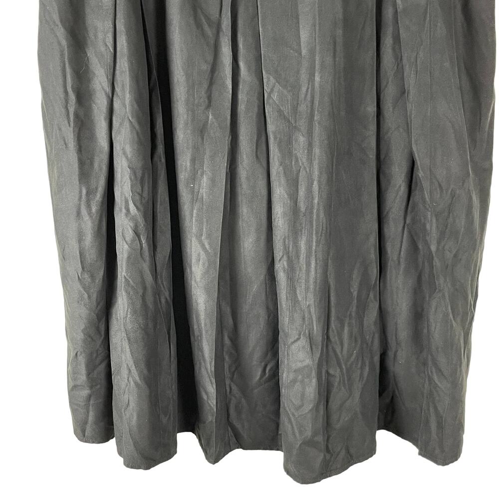 Billy Reid Faux Suede Tent Dress Womens Large Black Silk Lining Lagenlook - Picture 10 of 11